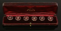 Lot 457 - A cased set of six French crystal