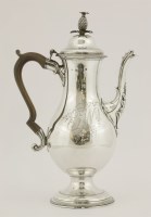 Lot 53 - A George III silver coffee pot