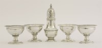 Lot 173 - A set of four George III silver salts