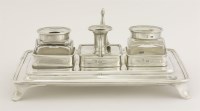 Lot 174 - A George IV silver inkstand