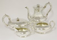 Lot 175 - A Victorian silver four-piece tea and coffee set