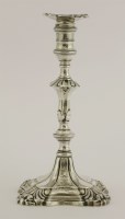 Lot 74 - A George III silver taperstick