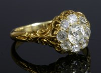 Lot 374 - A late Victorian diamond set cluster ring