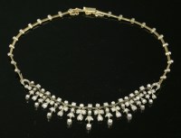 Lot 378 - A late Victorian diamond set necklace/tiara