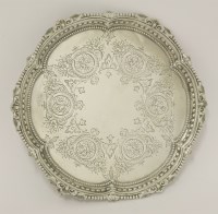 Lot 205 - A Victorian silver salver