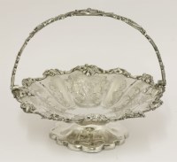 Lot 167 - A Victorian silver swing-handled basket