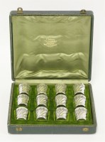 Lot 12 - A set of twelve French silver vodka beakers