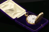 Lot 594 - A 9ct gold hunter pocket watch