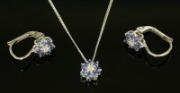 Lot 544 - A pair of 18ct white gold