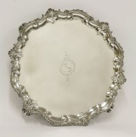 Lot 204 - A large George IV silver salver