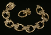 Lot 458 - A ladies' 18ct gold bracelet