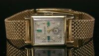 Lot 604 - A gold Zelcon mechanical strap watch