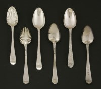 Lot 128 - A collection of George III silver teaspoons by Hester Bateman