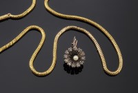 Lot 430 - A Victorian gold Brazilian snake chain