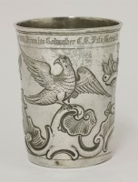Lot 21 - A late 18th century Russian silver beaker