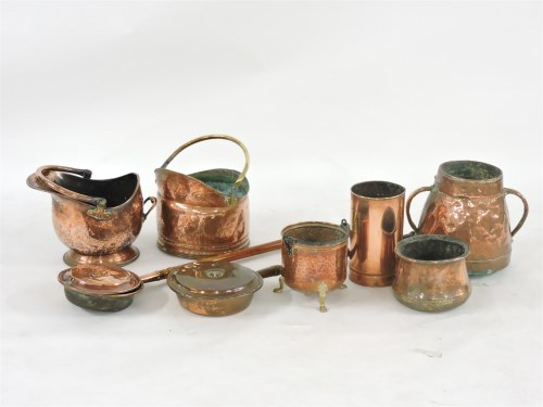 Lot 350 - Copper coal scuttles