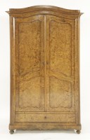 Lot 418 - A Victorian burr walnut armoire