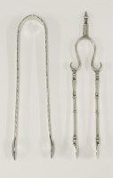 Lot 155 - A pair of early 18th century silver ‘fire-tong’ sugar nips