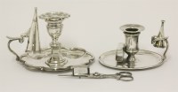 Lot 156 - Two George III silver chambersticks