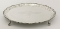 Lot 157 - A silver salver