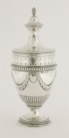 Lot 160 - A George III silver sugar vase and cover