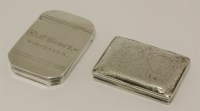 Lot 243 - Two silver snuff boxes