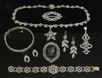 Lot 283 - A collection of cut steel jewellery