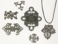 Lot 288 - A collection of Berlin ironwork components