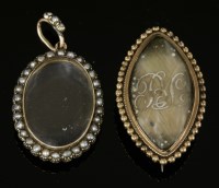 Lot 299 - A Georgian gold glazed locket