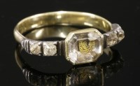 Lot 306 - A Stuart Crystal and paste set ring