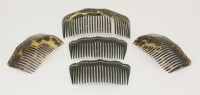 Lot 325 - Two pairs of late Victorian tortoiseshell combs