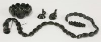 Lot 335 - A Victorian jet snake necklace