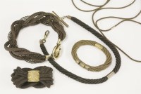 Lot 348 - A Victorian woven hair memorial bracelet