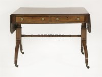 Lot 464 - A George III mahogany and ebony inlaid sofa table