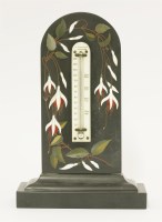 Lot 46 - An Italian black marble desk thermometer