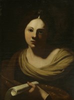 Lot 206 - Follower of Massimo Stanzione
A SIBYL
Oil on canvas
63 x 45cm