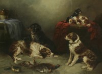 Lot 263 - George Armfield (1808-1893)
A GROUP OF DOGS WITH GAME
Signed l.r.