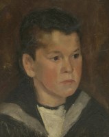 Lot 297 - Attributed to Henry Scott Tuke (1858-1929)
PORTRAIT STUDY OF A SAILOR BOY