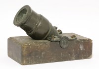 Lot 57 - An unusual model bronze siege mortar