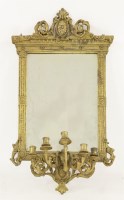 Lot 437 - A gilt gesso girandole mirror