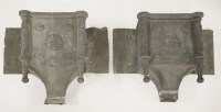 Lot 440 - A pair of large lead hoppers