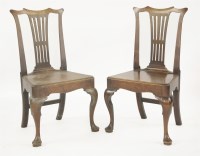 Lot 379 - A pair of George II mahogany single chairs