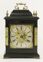 Lot 320 - An ebonised bracket clock