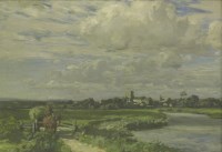 Lot 281 - Arthur A Friedenson (1872-1955)
WAREHAM CHURCH AND RIVER
Signed and dated 1911 l.r.