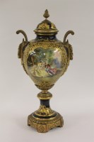 Lot 18 - A large French porcelain vase and cover