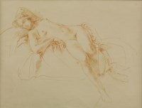 Lot 178 - Wilfred Gabriel de Glehn RA (1870-1951)
STUDY OF A RECLINING NUDE FEMALE 
With artist's stamp verso