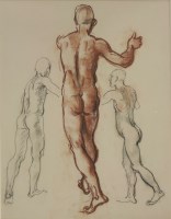 Lot 180 - Sir Edward John Poynter PRA (1837-1919)
STANDING MALE NUDE
Dated 'Dec 3 '70'