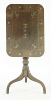 Lot 469 - A Regency mahogany and rosewood crossbanded brass inlaid tilt-top table