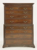 Lot 382 - A George III mahogany chest on chest