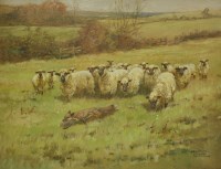 Lot 291 - Thomas Ivester Lloyd (1873-1942)
SHEEP CHASING A FOX
Signed l.r.